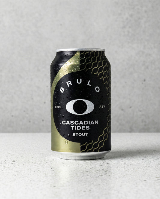 Brulo Cascadian Tides can front view on concrete background