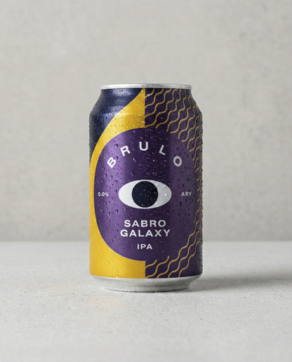 Brulo Sabro Galaxy can front view on concrete background