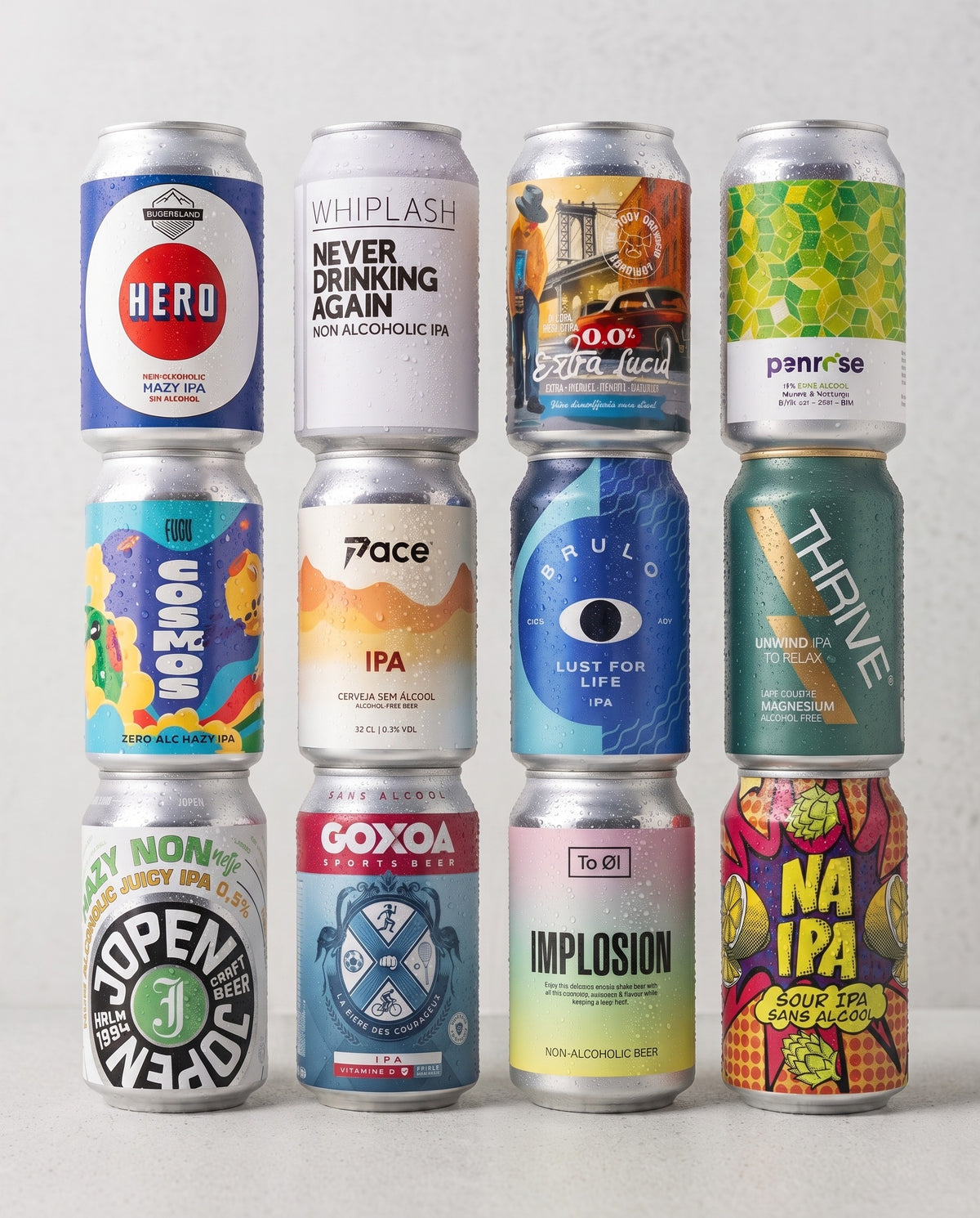 IPA Pack, twelve alcohol-free IPAs from twelve European breweries in one box