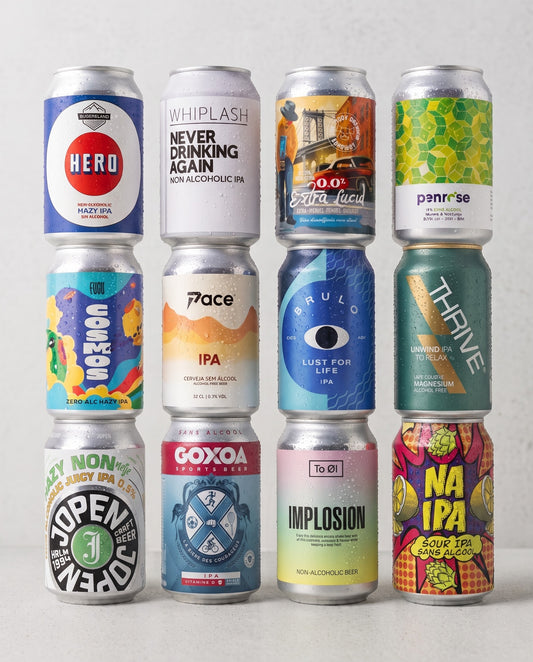 IPA Pack, twelve alcohol-free IPAs from twelve European breweries in one box