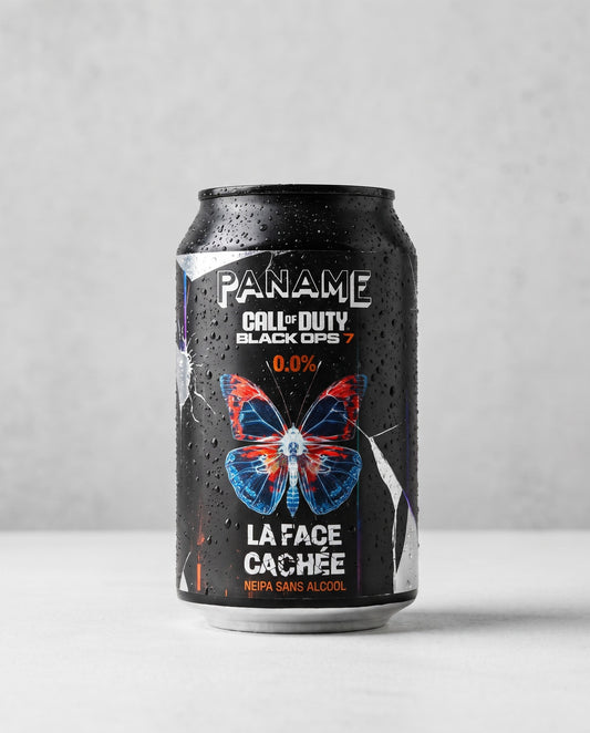 Paname La Face Cachée 0.0% alcohol-free NEIPA can front view on concrete background