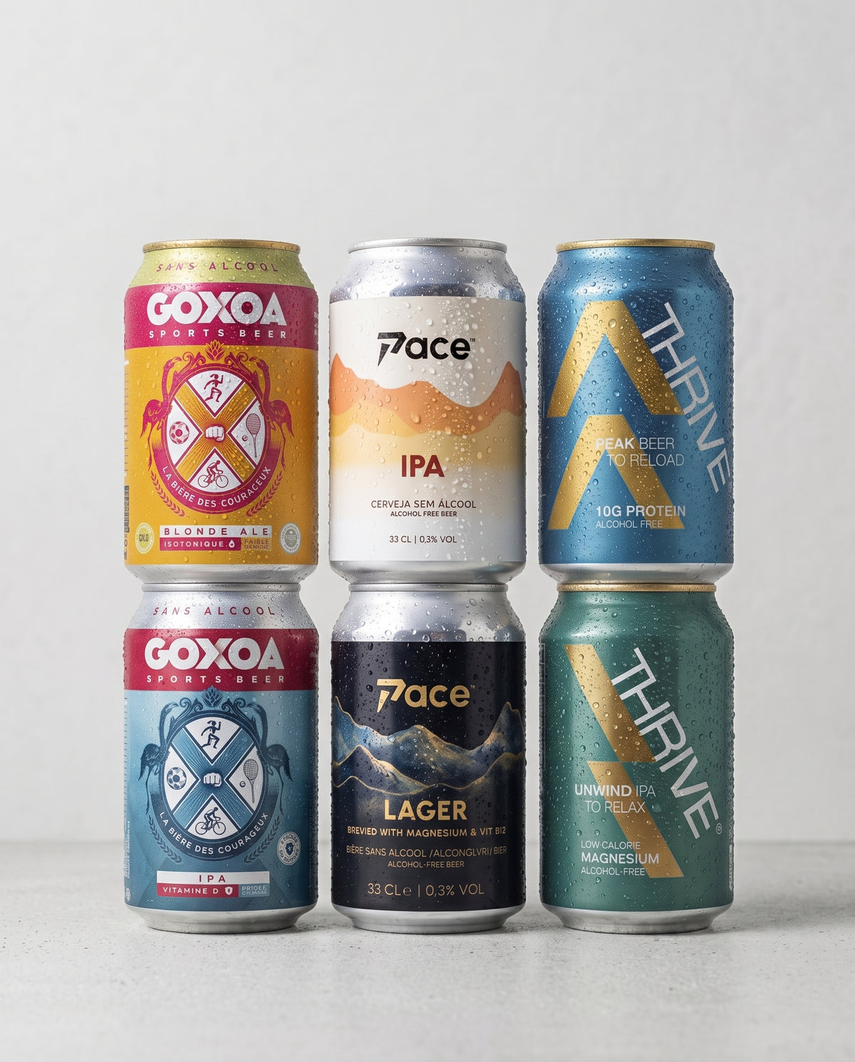 Sport Pack, twelve alcohol-free sports beers from France, Portugal and Belgium in one box