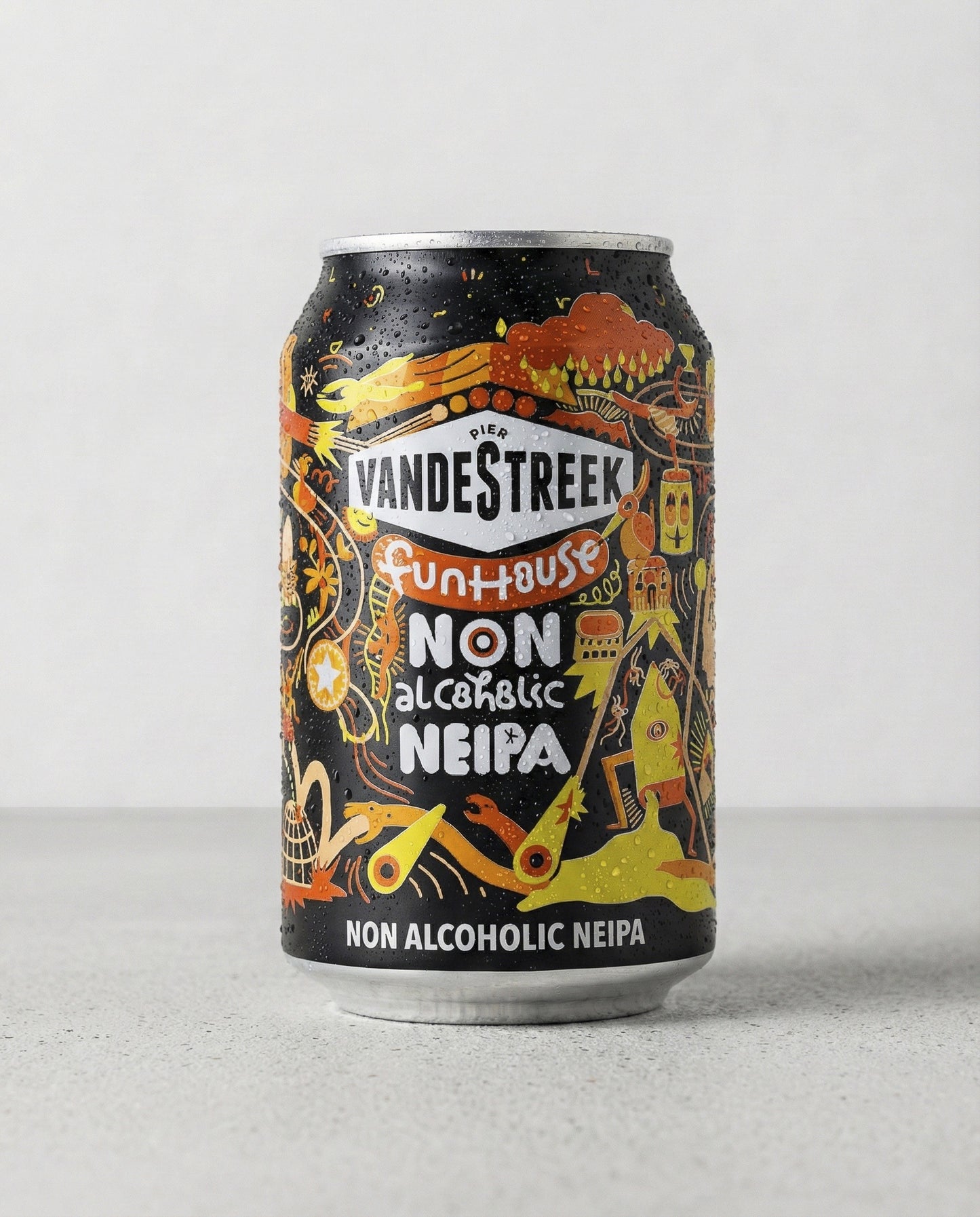 Vandestreek Funhouse can front view on concrete background